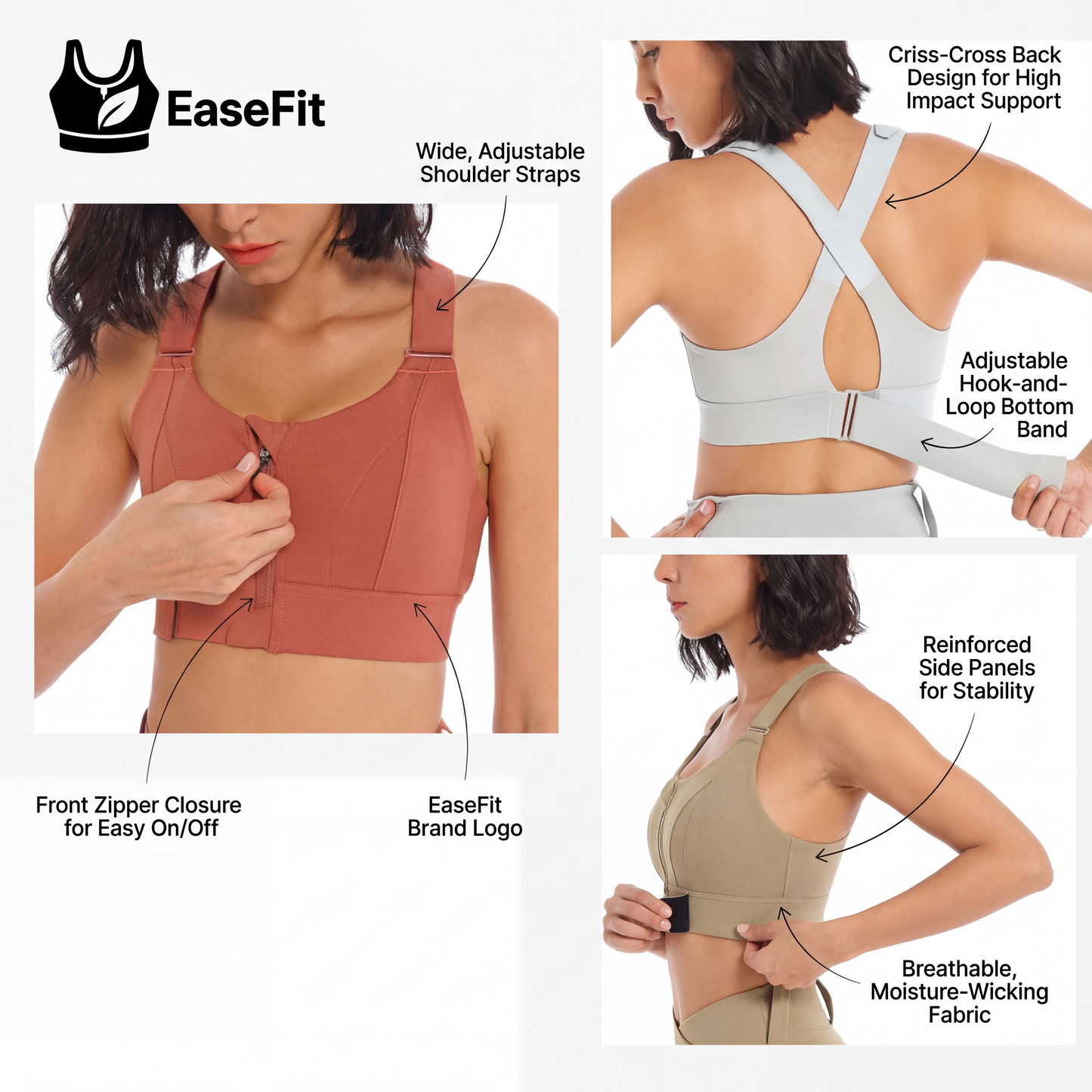 Adjustable Sports Bra for Active Women